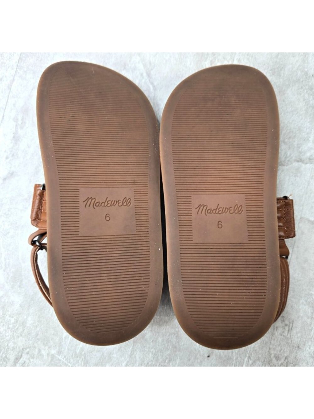 Madewell Platform Sandals 6 Brown Quilted Leather Minimalist Bohemian Fisherman - Picture 8 of 12